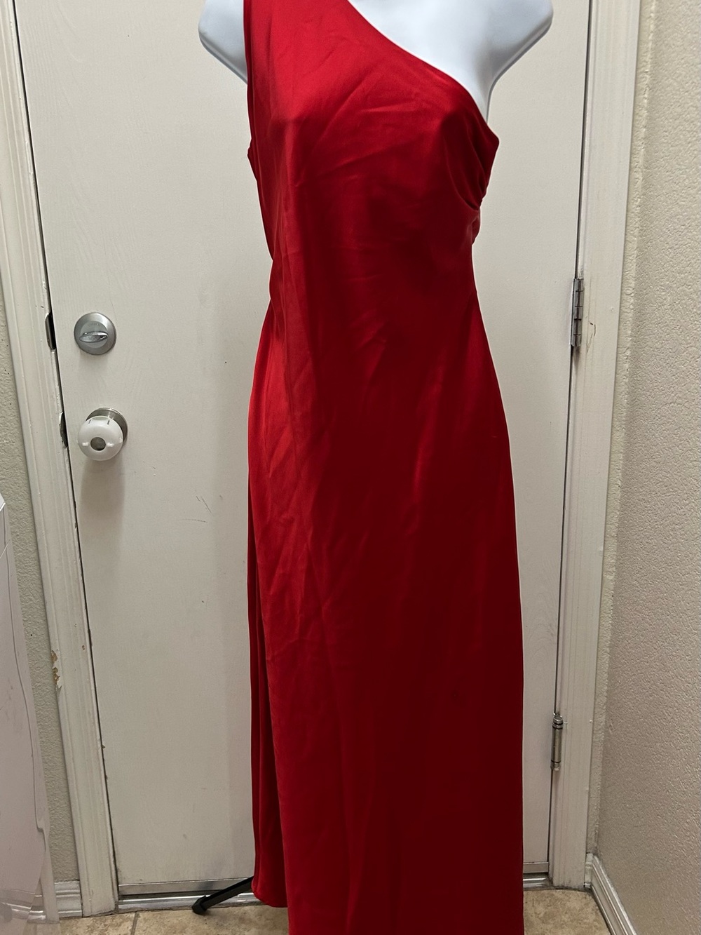 NWT Zara One-Shoulder Scarlet Red Gown